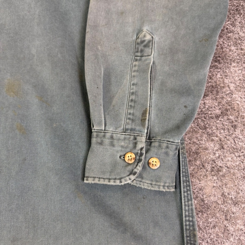 Carhartt Rugged Outdoor Wear Mens Work Shirt R.A. Schultz Co. Distressed XL - Picture 7 of 7